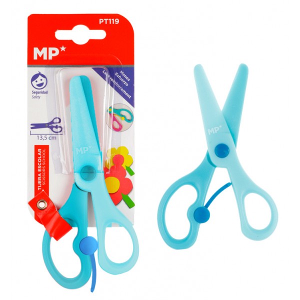 MP παιδικό ψαλίδι χαρτιού PT119, πλαστικό, 13.5cm, μπλε MP παιδικό ψαλίδι χαρτιού PT119, πλαστικό, 13.5cm, μπλε