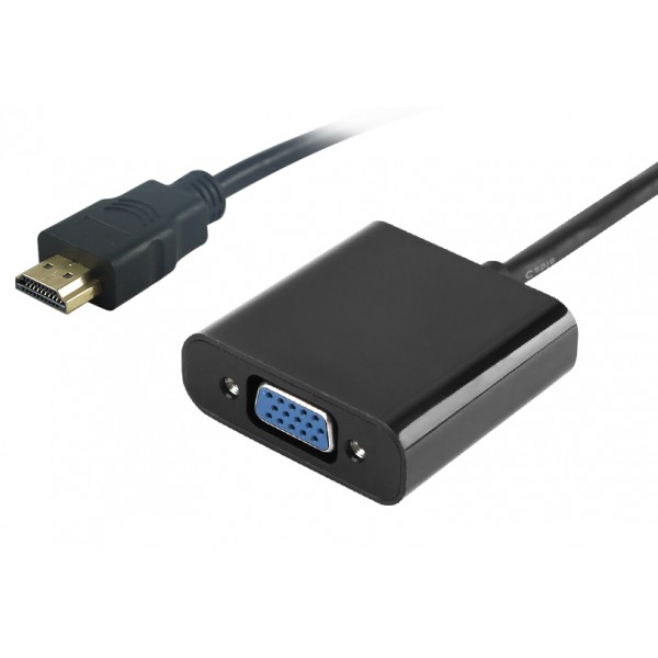 POWERTECH converter HDMI σε VGA (F) PTH-023, 1920x1200p, μαύρο