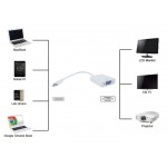 POWERTECH converter USB Type-C σε VGA PTH-034, Full HD, λευκό POWERTECH converter USB Type-C σε VGA PTH-034, Full HD, λευκό