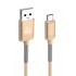 POWERTECH Καλώδιο USB σε Micro USB flex alu PTR-0016, copper, 1m, χρυσό