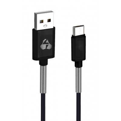 POWERTECH Καλώδιο USB σε Micro USB flex alu PTR-0017, copper, 1m, μαύρο POWERTECH Καλώδιο USB σε Micro USB flex alu PTR-0017, copper, 1m, μαύρο