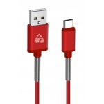 POWERTECH Καλώδιο USB σε Micro USB flex alu PTR-0018 copper, 1m, κόκκινο