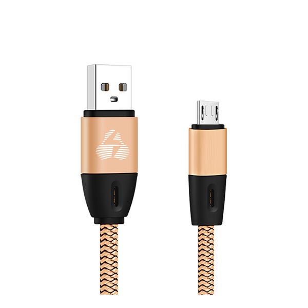 POWERTECH Καλώδιο USB σε Micro USB eco flat PTR-0033 copper, 1m, χρυσό