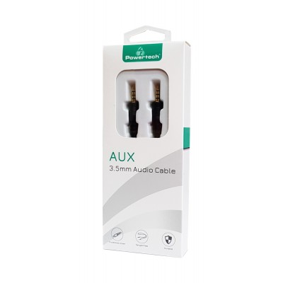 POWERTECH καλώδιο Jack 3.5mm M-M, 4 pin, OD: 4.0mm, copper, 1m, μαύρο POWERTECH καλώδιο Jack 3.5mm M-M, 4 pin, OD: 4.0mm, copper, 1m, μαύρο