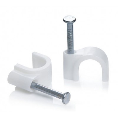 POWERTECH Ρόκα στήριξης καλωδίων, Round, 9mm, White, 100τμχ POWERTECH Ρόκα στήριξης καλωδίων, Round, 9mm, White, 100τμχ