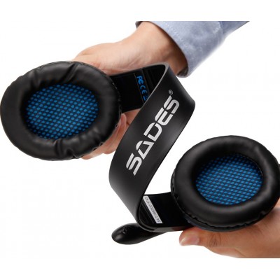 SADES Gaming headset Tpower με 40mm ακουστικά, Blue SADES Gaming headset Tpower με 40mm ακουστικά, Blue
