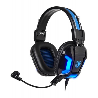 SADES Gaming Headset Element SA-702-BL, blue LED, 3.5mm, 40mm ακουστικά SADES Gaming Headset Element SA-702-BL, blue LED, 3.5mm, 40mm ακουστικά
