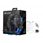 SADES Gaming Headset Element SA-702-BL, blue LED, 3.5mm, 40mm ακουστικά