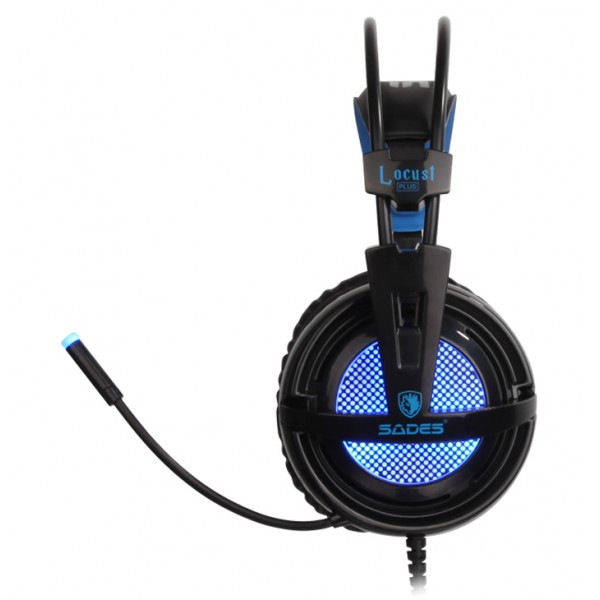 SADES Gaming Headset Locust Plus, USB, 7.1CH με 40mm ακουστικά