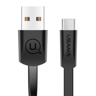 USAMS Καλώδιο USB σε Type-C US-SJ200, 1.2m, μαύρο USAMS Καλώδιο USB σε Type-C US-SJ200, 1.2m, μαύρο