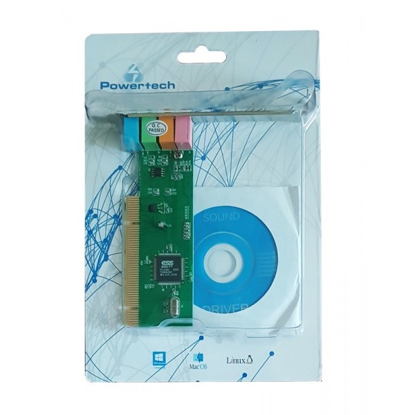 POWERTECH Κάρτα Επέκτασης PCI to 6 channel Audio, Chipset ES1938S POWERTECH Κάρτα Επέκτασης PCI to 6 channel Audio, Chipset ES1938S