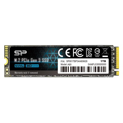 SILICON POWER SSD PCIe Gen3x4 P34A60 M.2 2280, 1TB, 2.200-1.600MB/s SILICON POWER SSD PCIe Gen3x4 P34A60 M.2 2280, 1TB, 2.200-1.600MB/s