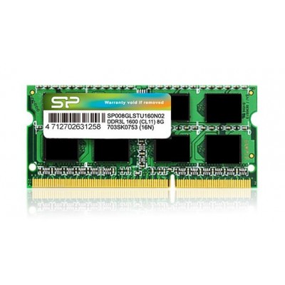 SILICON POWER Μνήμη 8GB DDR3L SODimm, PC3L 120800, 1600MHz, CL11, 1.35v SILICON POWER Μνήμη 8GB DDR3L SODimm, PC3L 120800, 1600MHz, CL11, 1.35v