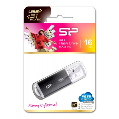 SILICON POWER USB Flash Drive Blaze B02 , 16GB, USB 3.0, Black SILICON POWER USB Flash Drive Blaze B02 , 16GB, USB 3.0, Black
