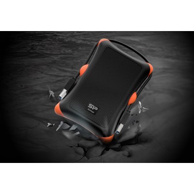 SILICON POWER εξωτερικός HDD 2TB Armor A30, USB 3.1, μαύρο SILICON POWER εξωτερικός HDD 2TB Armor A30, USB 3.1, μαύρο