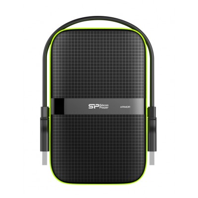 SILICON POWER εξωτερικός HDD Armor A60 2TB, USB 3.1, μαύρο SILICON POWER εξωτερικός HDD Armor A60 2TB, USB 3.1, μαύρο