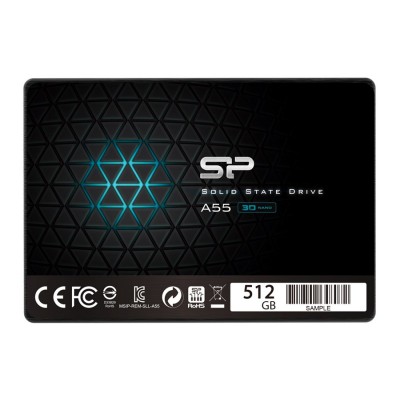 SILICON POWER SSD A55 512GB, 2.5", SATA III, 560-530MB/s 7mm, TLC SILICON POWER SSD A55 512GB, 2.5", SATA III, 560-530MB/s 7mm, TLC