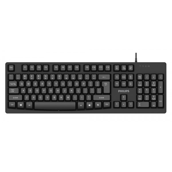 PHILIPS Ενσύρματο πληκτρολόγιο SPK6214, USB, μαύρο PHILIPS Ενσύρματο πληκτρολόγιο SPK6214, USB, μαύρο