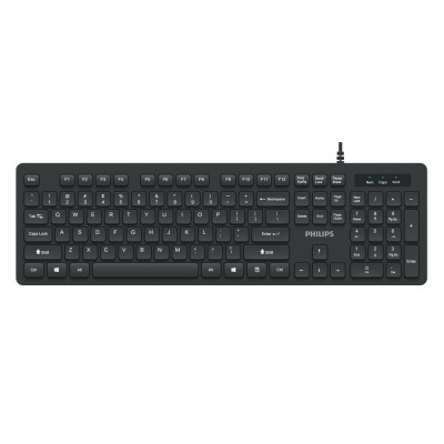 PHILIPS Ενσύρματο πληκτρολόγιο SPK6264, USB, μαύρο PHILIPS Ενσύρματο πληκτρολόγιο SPK6264, USB, μαύρο