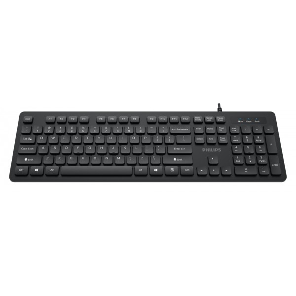 PHILIPS Ενσύρματο πληκτρολόγιο SPK6264, USB, μαύρο PHILIPS Ενσύρματο πληκτρολόγιο SPK6264, USB, μαύρο