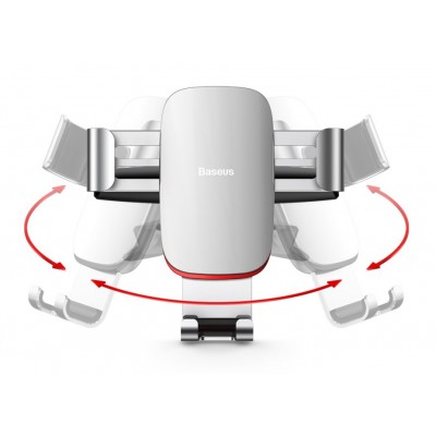 BASEUS βάση αεραγωγού αυτοκινήτου Gravity Car Mount SUYL-J0S, ασημί BASEUS βάση αεραγωγού αυτοκινήτου Gravity Car Mount SUYL-J0S, ασημί