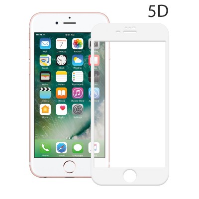 POWERTECH Tempered Glass 5D Full Glue για iPhone 8 Plus, λευκό POWERTECH Tempered Glass 5D Full Glue για iPhone 8 Plus, λευκό