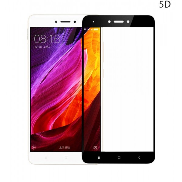 POWERTECH Tempered Glass 5D Full Glue για Redmi Note 4/4X, Black