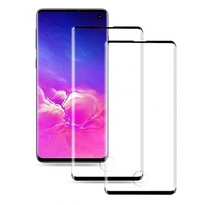 POWERTECH Tempered Glass 3D Half Glue SAMSUNG S10, Black POWERTECH Tempered Glass 3D Half Glue SAMSUNG S10, Black