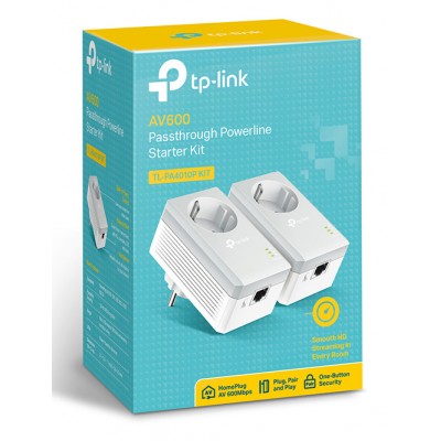 TP-LINK AV600 Passthrough Powerline Starter Kit TL-PA4010P, Ver. 4.0 TP-LINK AV600 Passthrough Powerline Starter Kit TL-PA4010P, Ver. 4.0