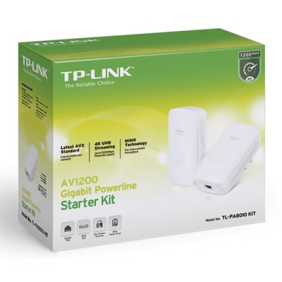 TP-LINK Powerline Starter Kit TL-PA8010, AV1200 Gigabit,  Ver. 1.0 TP-LINK Powerline Starter Kit TL-PA8010, AV1200 Gigabit,  Ver. 1.0