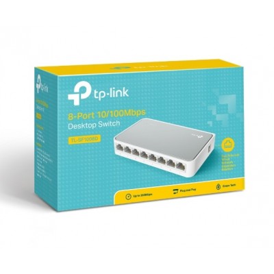 TP-LINK Desktop Switch TL-SF1008D, 8-port 10/100Mbps, Ver. 9.0 TP-LINK Desktop Switch TL-SF1008D, 8-port 10/100Mbps, Ver. 9.0