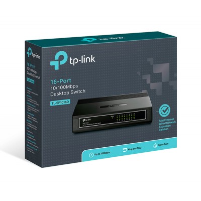 TP-LINK Desktop Switch TL-SF10016D, 10/100Mbps, 16 Θύρες, Ver. 6.0 TP-LINK Desktop Switch TL-SF10016D, 10/100Mbps, 16 Θύρες, Ver. 6.0