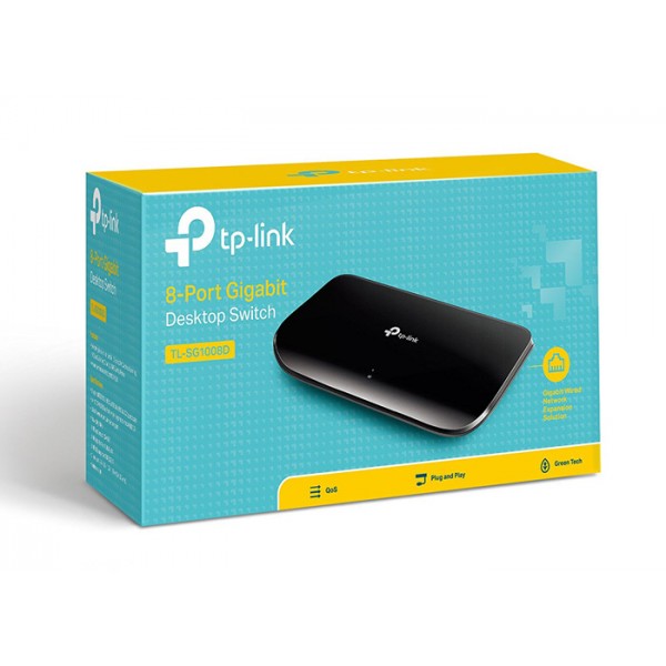 TP-LINK Desktop Switch TL-SG1008D, 8-port 10/100/1000Mbps, Ver. 8.0