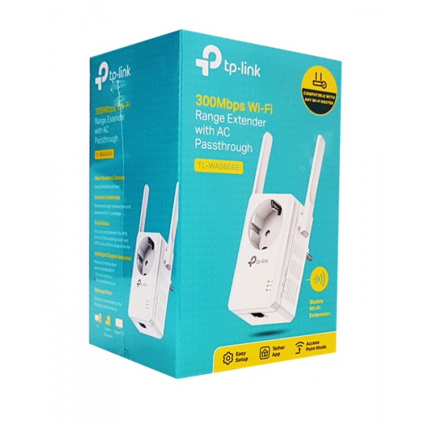 TP-LINK Range Extender TL-WA860RE, Passthrough, 300Mbps, Ver. 5.0