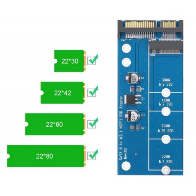 POWERTECH Converter SATA 22pin σε M.2 SSD TOOL-0019, 2230/2242/2260/2280 POWERTECH Converter SATA 22pin σε M.2 SSD TOOL-0019, 2230/2242/2260/2280