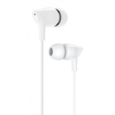 USAMS earphones με μικρόφωνο EP-37, 10mm, 1.2m, λευκά USAMS earphones με μικρόφωνο EP-37, 10mm, 1.2m, λευκά