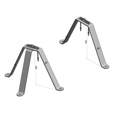 VIKAR Βάση τοίχου 21004 για στήριξη ιστού, ατσάλινη, 25cm, 2τμχ VIKAR Βάση τοίχου 21004 για στήριξη ιστού, ατσάλινη, 25cm, 2τμχ