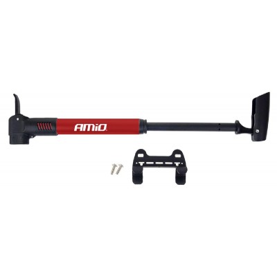 AMIO τρόμπα ποδηλάτου αλουμινίου PU01, 28cm, κόκκινη AMIO τρόμπα ποδηλάτου αλουμινίου PU01, 28cm, κόκκινη