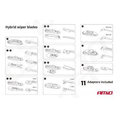 AMIO υαλοκαθαριστήρας Hybrid 02204, 17 AMIO υαλοκαθαριστήρας Hybrid 02204, 17