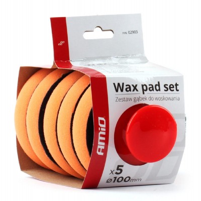 AMIO σετ σφουγγαριών γυαλίσματος αυτοκινήτου 02903 με λαβή, 10cm, 5τμχ AMIO σετ σφουγγαριών γυαλίσματος αυτοκινήτου 02903 με λαβή, 10cm, 5τμχ