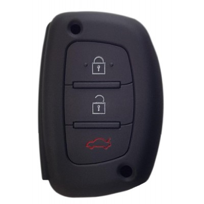 Θήκη κλειδιού για αυτοκίνητα Hyundai 1007-02, εύκαμπτη, μαύρη Θήκη κλειδιού για αυτοκίνητα Hyundai 1007-02, εύκαμπτη, μαύρη