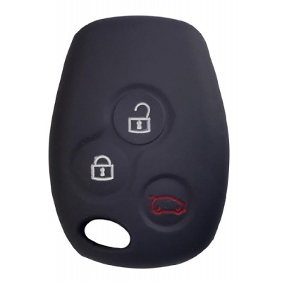 Θήκη κλειδιού για αυτοκίνητα Renault 1010-03, εύκαμπτη, μαύρη Θήκη κλειδιού για αυτοκίνητα Renault 1010-03, εύκαμπτη, μαύρη