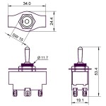 GOOBAY διακόπτης 10114, 6-pin, 2x ON-OFF-ON, 6A 250V GOOBAY διακόπτης 10114, 6-pin, 2x ON-OFF-ON, 6A 250V