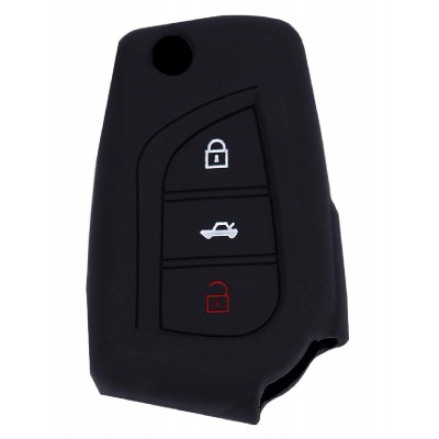 Θήκη κλειδιού για αυτοκίνητα Toyota 1015-01, εύκαμπτη, μαύρη Θήκη κλειδιού για αυτοκίνητα Toyota 1015-01, εύκαμπτη, μαύρη