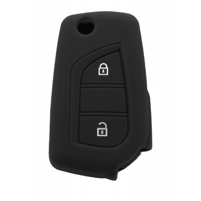 Θήκη κλειδιού για αυτοκίνητα Toyota 1015-02, εύκαμπτη, μαύρη Θήκη κλειδιού για αυτοκίνητα Toyota 1015-02, εύκαμπτη, μαύρη