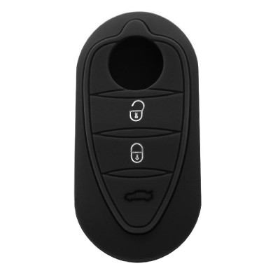 Θήκη κλειδιού για αυτοκίνητα Alfa Romeo 1019-01, εύκαμπτη, μαύρη Θήκη κλειδιού για αυτοκίνητα Alfa Romeo 1019-01, εύκαμπτη, μαύρη