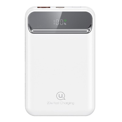 USAMS power bank US-CD214, 2x έξοδοι, wireless, 10000mAh, 20W, λευκό USAMS power bank US-CD214, 2x έξοδοι, wireless, 10000mAh, 20W, λευκό