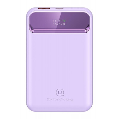USAMS power bank US-CD214, 2x έξοδοι, wireless, 10000mAh, 20W, μωβ USAMS power bank US-CD214, 2x έξοδοι, wireless, 10000mAh, 20W, μωβ