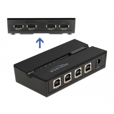 DELOCK USB 2.0 switch 11494, 4x USB Type B σε 4x USB, με μαγνήτη, μαύρο DELOCK USB 2.0 switch 11494, 4x USB Type B σε 4x USB, με μαγνήτη, μαύρο