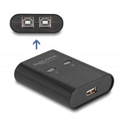 DELOCK USB Type B switch 11503, 2 σε 1, μαύρο DELOCK USB Type B switch 11503, 2 σε 1, μαύρο